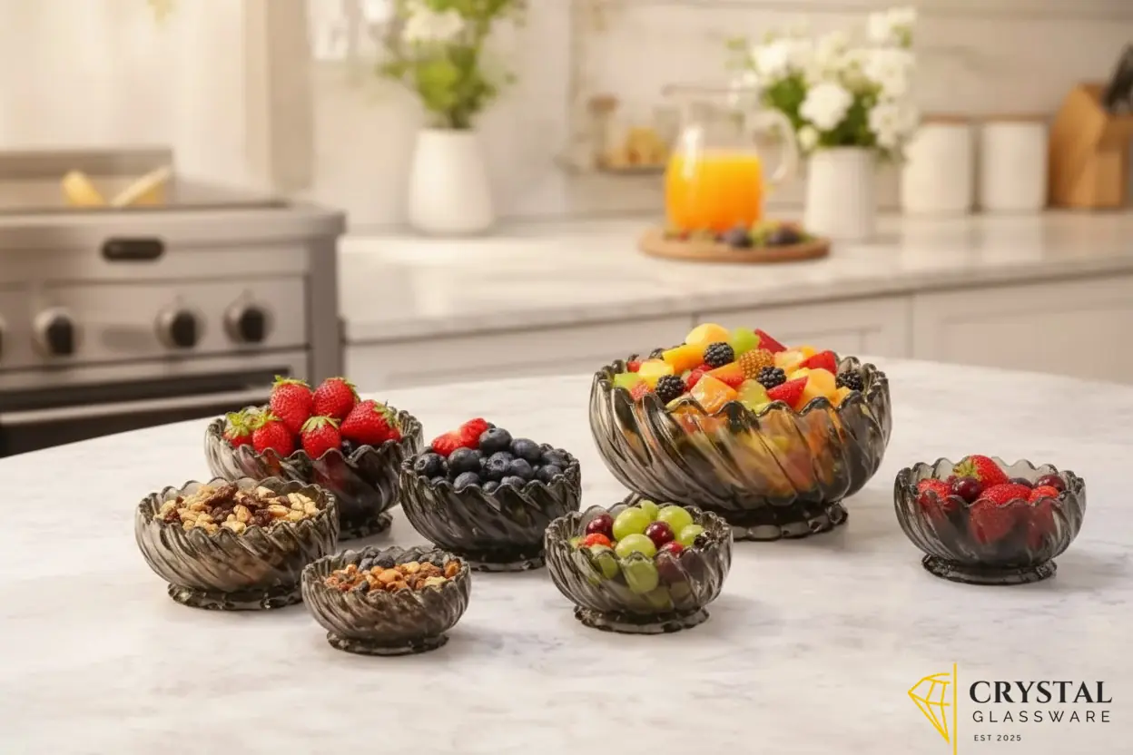 7 Pcs Premium Crystal Glass Bowl Set 